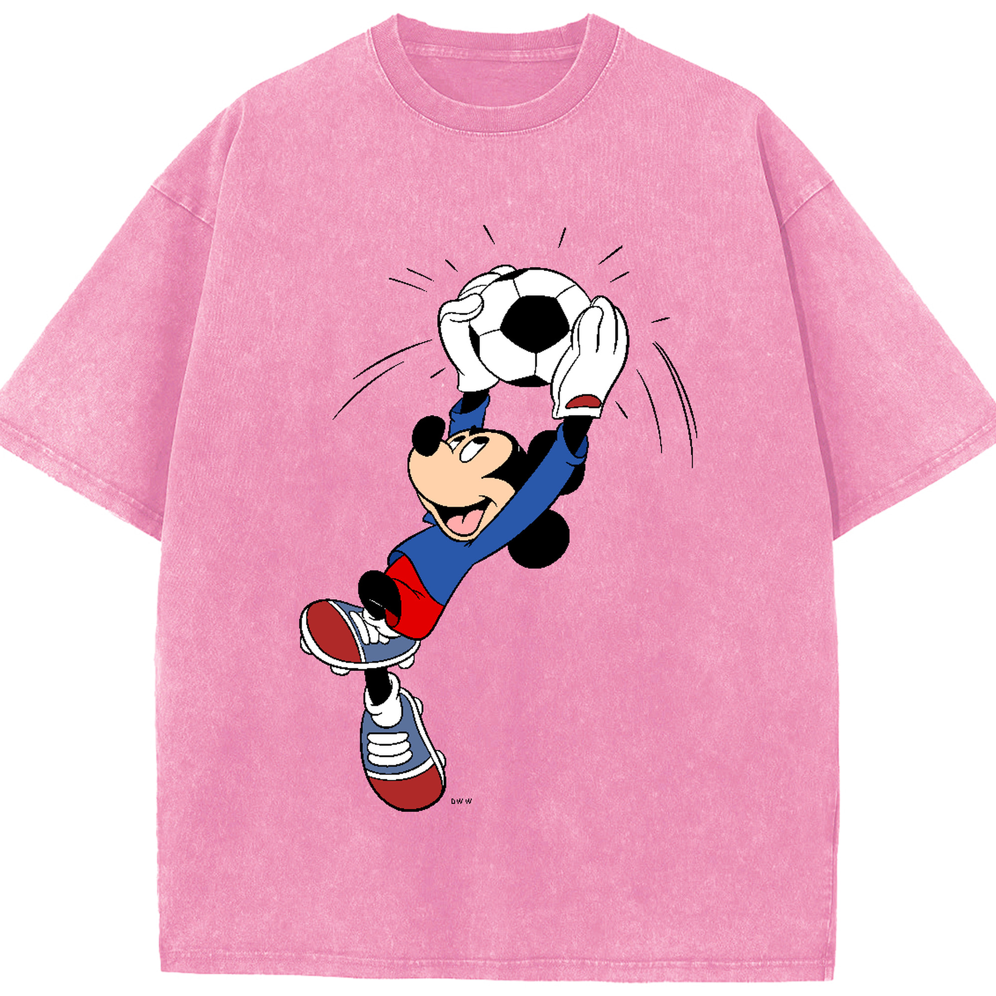（画像用） ミッキーマウス Mickey Mouse 綿100% ヴィンテージ風 半袖Tシャツ（フロントプリント）